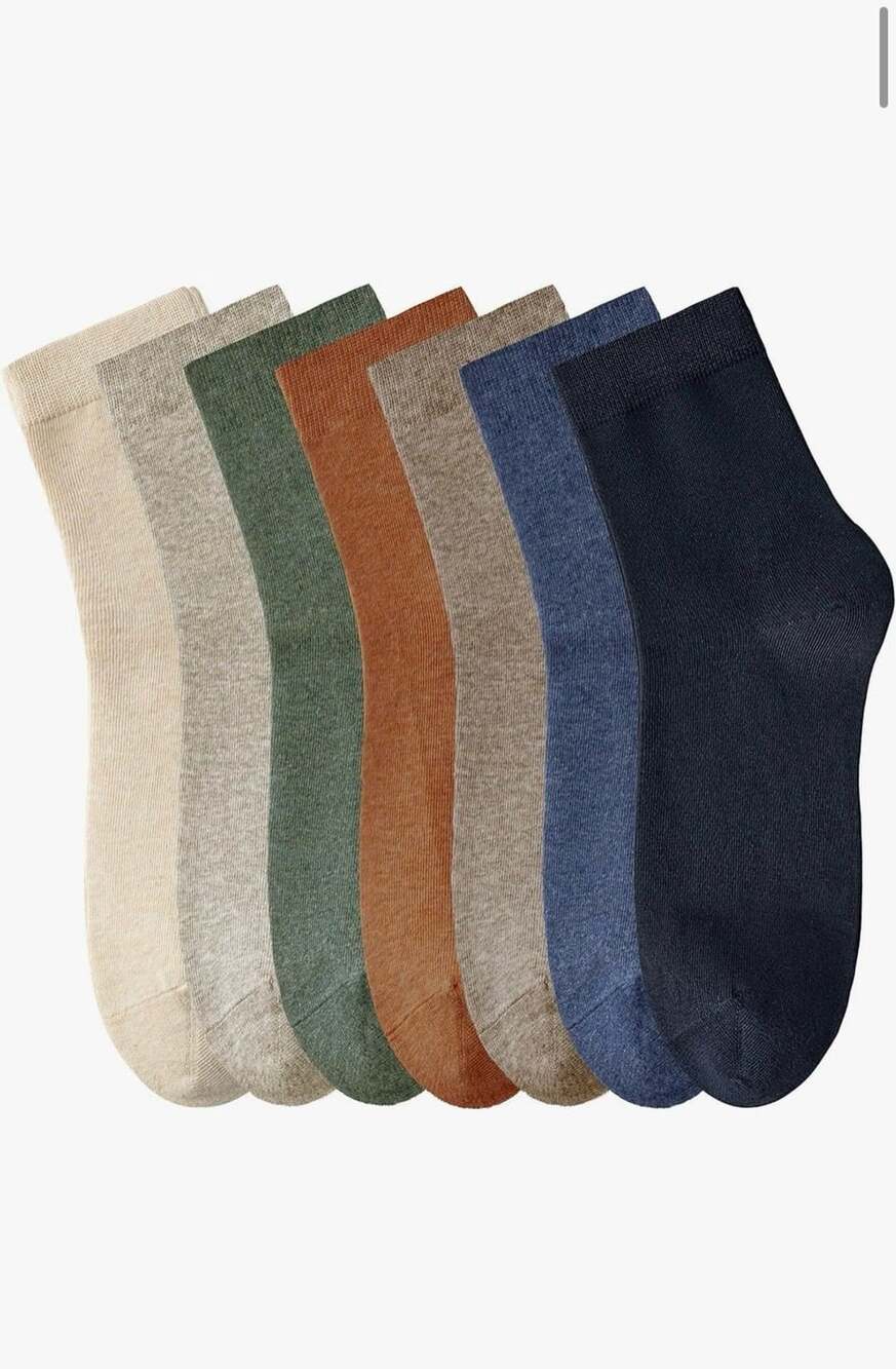 Ricotnsocs Women's Cotton Quarter Crew Socks- Size 5-10 - 7 Pairs Multi